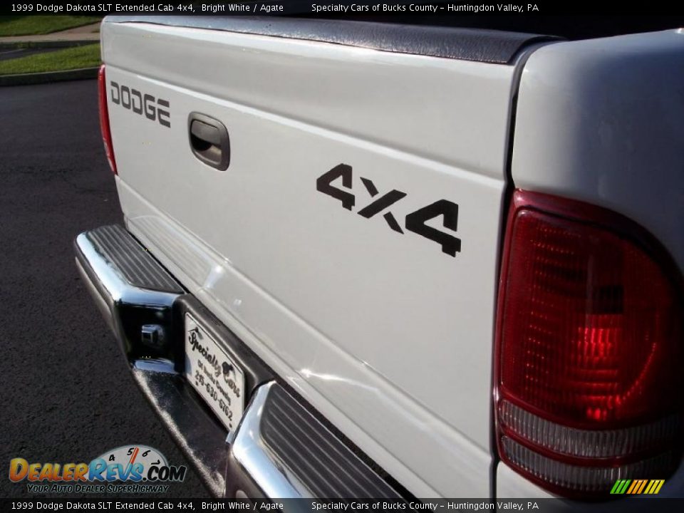 1999 Dodge Dakota SLT Extended Cab 4x4 Bright White / Agate Photo #30