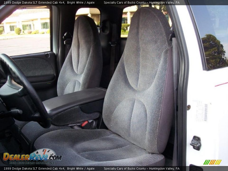 1999 Dodge Dakota SLT Extended Cab 4x4 Bright White / Agate Photo #34