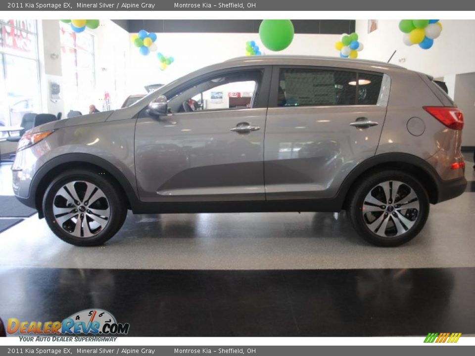 2011 Kia Sportage EX Mineral Silver / Alpine Gray Photo #3