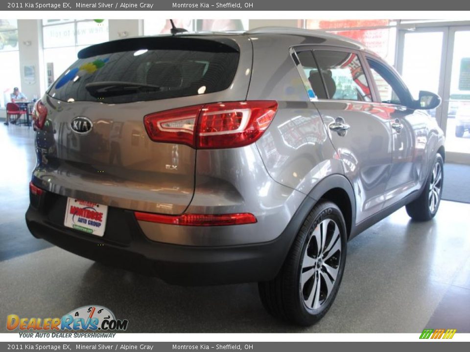 2011 Kia Sportage EX Mineral Silver / Alpine Gray Photo #7