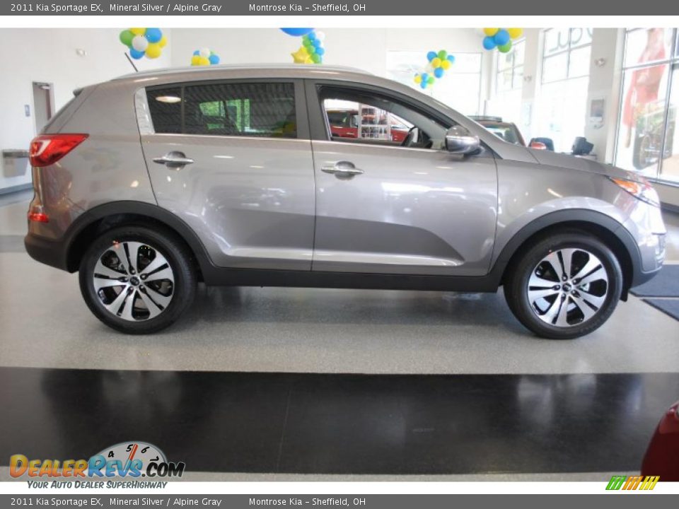 2011 Kia Sportage EX Mineral Silver / Alpine Gray Photo #8