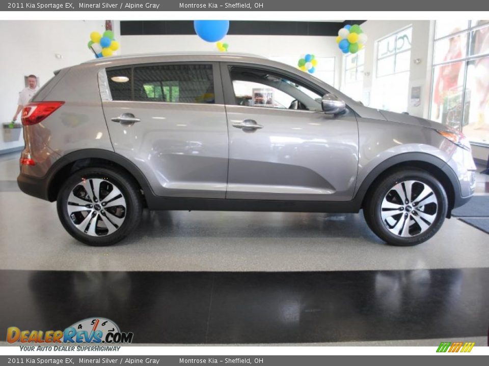 2011 Kia Sportage EX Mineral Silver / Alpine Gray Photo #9