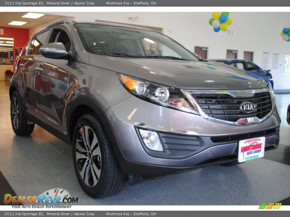 2011 Kia Sportage EX Mineral Silver / Alpine Gray Photo #10