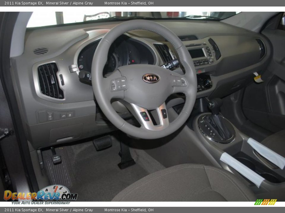 2011 Kia Sportage EX Mineral Silver / Alpine Gray Photo #14