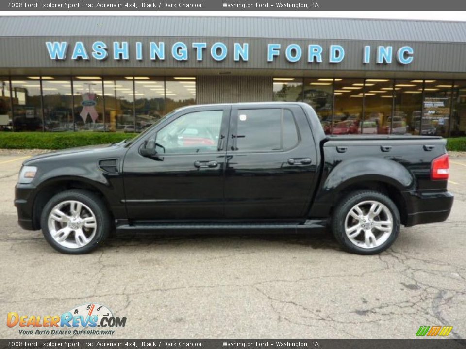2008 Ford Explorer Sport Trac Adrenalin 4x4 Black / Dark Charcoal Photo #1