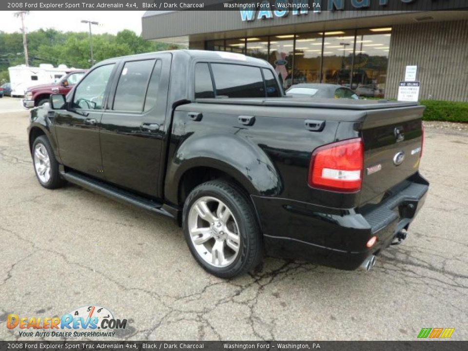 2008 Ford Explorer Sport Trac Adrenalin 4x4 Black / Dark Charcoal Photo #2