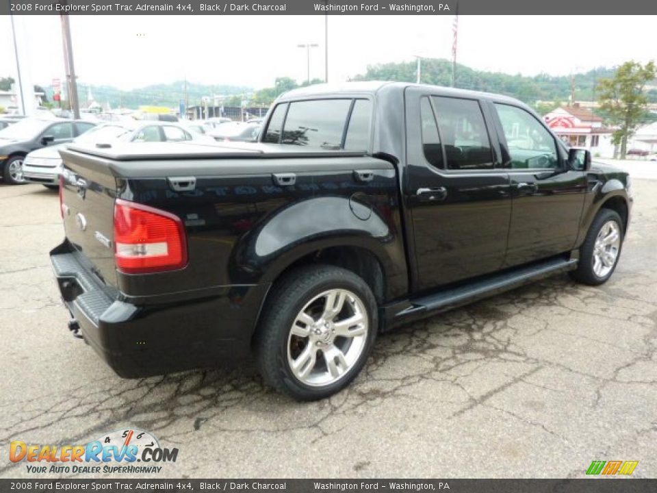 2008 Ford Explorer Sport Trac Adrenalin 4x4 Black / Dark Charcoal Photo #4