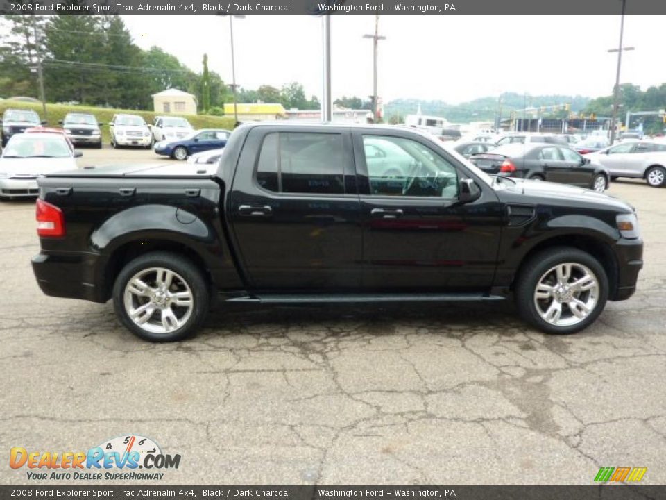 2008 Ford Explorer Sport Trac Adrenalin 4x4 Black / Dark Charcoal Photo #5
