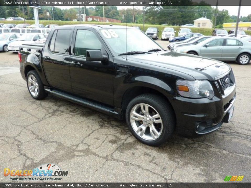 2008 Ford Explorer Sport Trac Adrenalin 4x4 Black / Dark Charcoal Photo #6