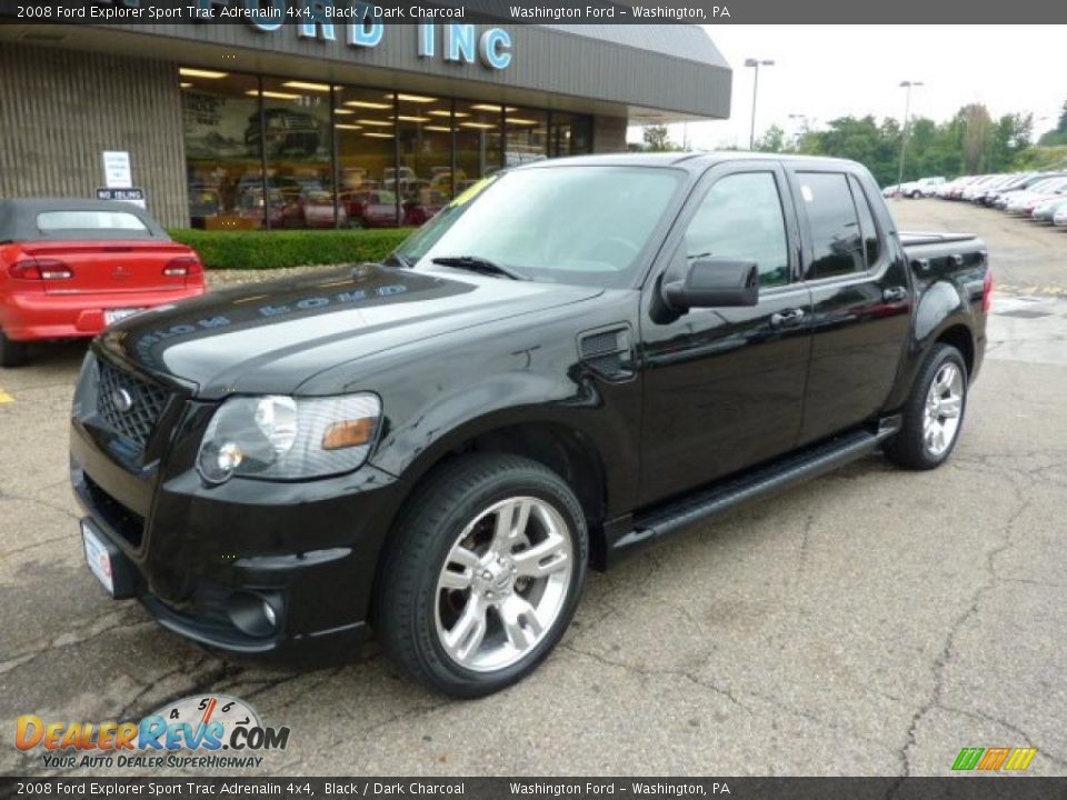 2008 Ford Explorer Sport Trac Adrenalin 4x4 Black / Dark Charcoal Photo #8