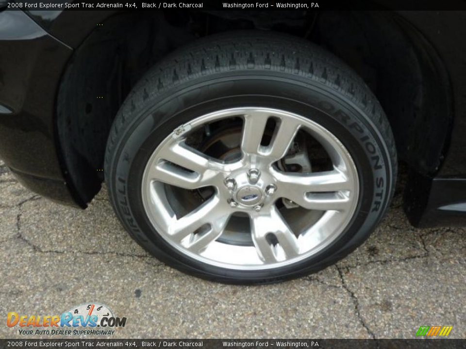 2008 Ford Explorer Sport Trac Adrenalin 4x4 Black / Dark Charcoal Photo #9