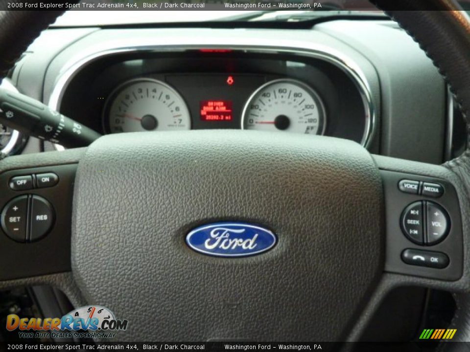 2008 Ford Explorer Sport Trac Adrenalin 4x4 Black / Dark Charcoal Photo #19