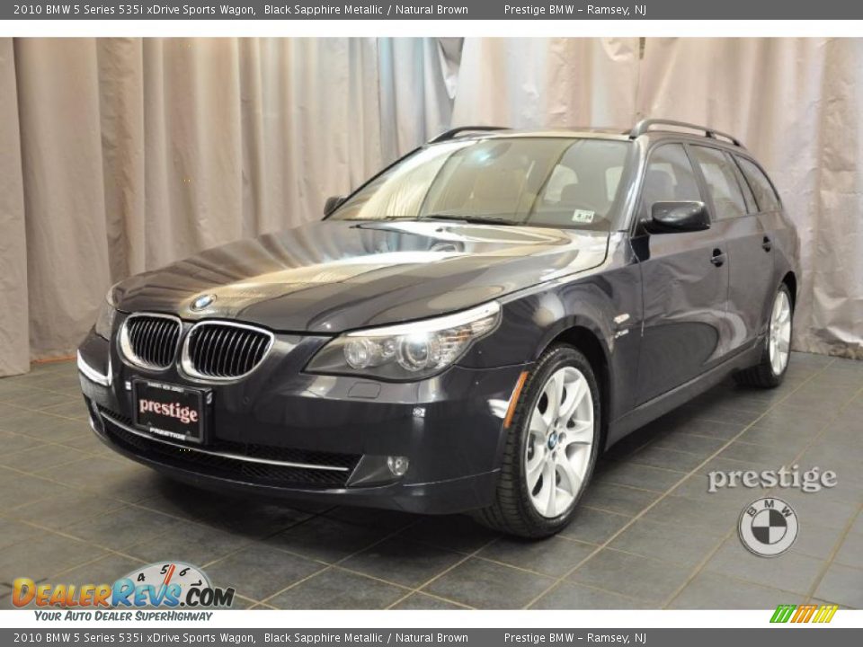 2010 BMW 5 Series 535i xDrive Sports Wagon Black Sapphire Metallic / Natural Brown Photo #1