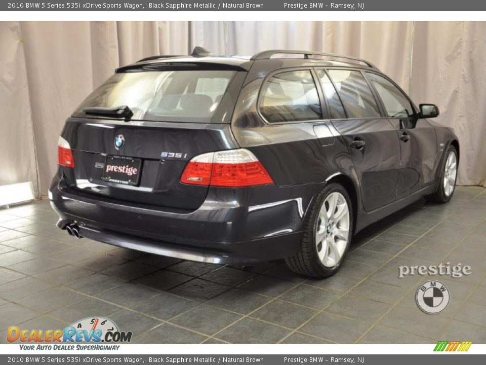 2010 BMW 5 Series 535i xDrive Sports Wagon Black Sapphire Metallic / Natural Brown Photo #2