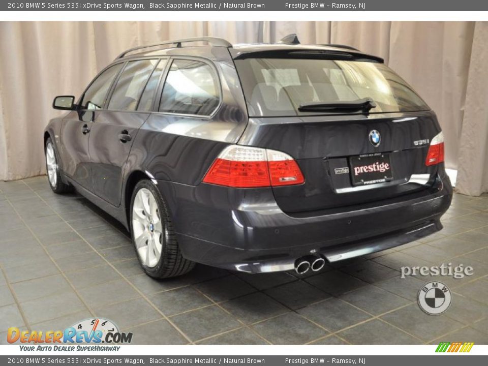 2010 BMW 5 Series 535i xDrive Sports Wagon Black Sapphire Metallic / Natural Brown Photo #4