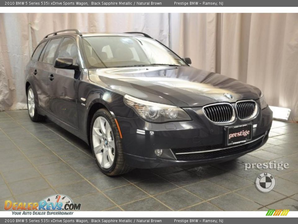 2010 BMW 5 Series 535i xDrive Sports Wagon Black Sapphire Metallic / Natural Brown Photo #7