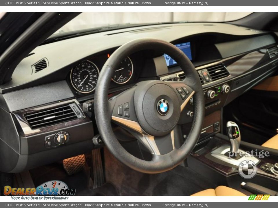 2010 BMW 5 Series 535i xDrive Sports Wagon Black Sapphire Metallic / Natural Brown Photo #11