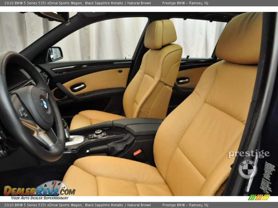 2010 BMW 5 Series 535i xDrive Sports Wagon Black Sapphire Metallic / Natural Brown Photo #12