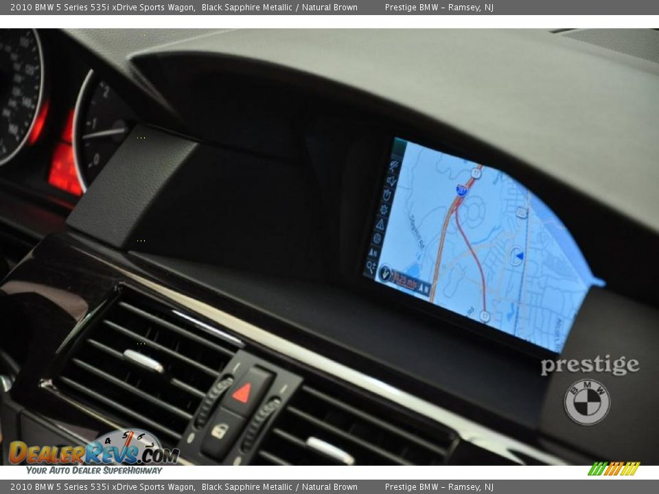 2010 BMW 5 Series 535i xDrive Sports Wagon Black Sapphire Metallic / Natural Brown Photo #13