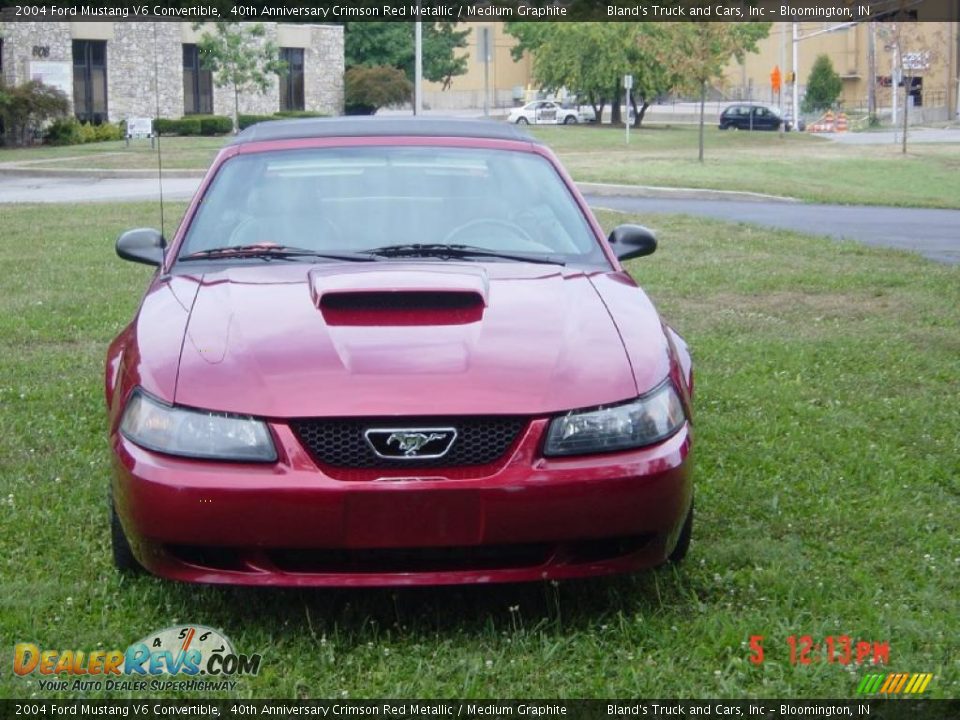 2004 Ford Mustang V6 Convertible 40th Anniversary Crimson Red Metallic / Medium Graphite Photo #8