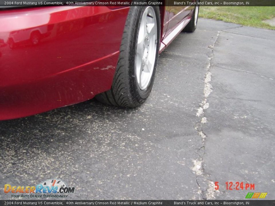 2004 Ford Mustang V6 Convertible 40th Anniversary Crimson Red Metallic / Medium Graphite Photo #16