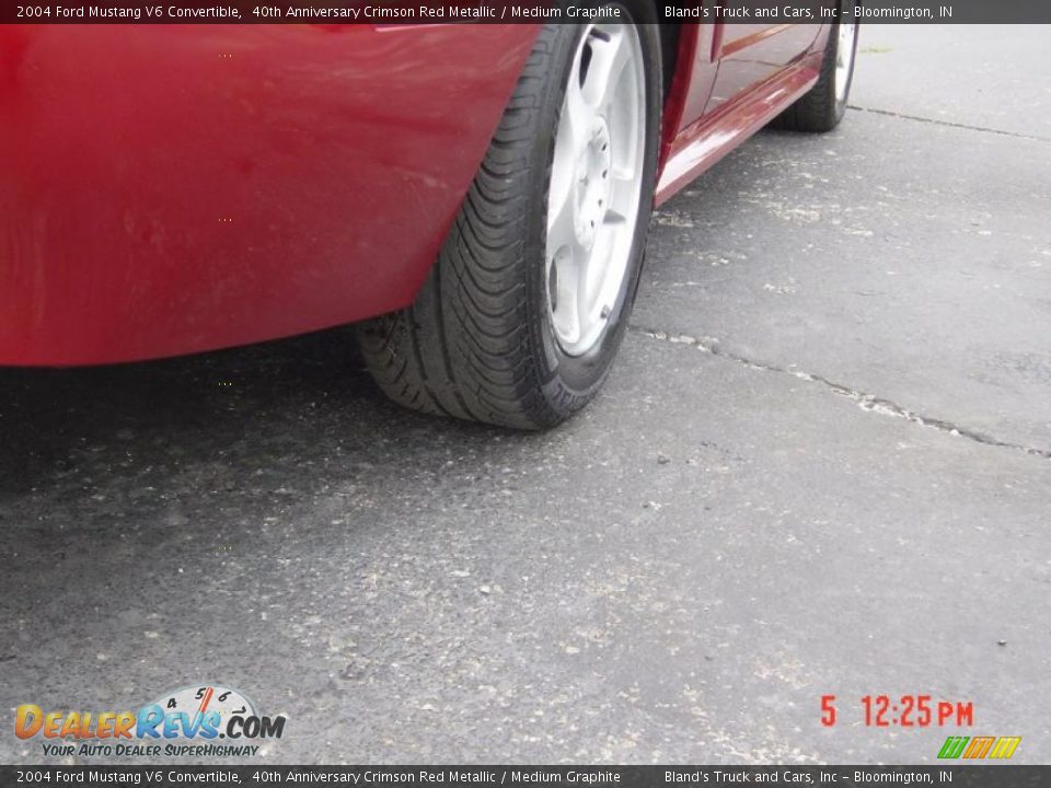 2004 Ford Mustang V6 Convertible 40th Anniversary Crimson Red Metallic / Medium Graphite Photo #20