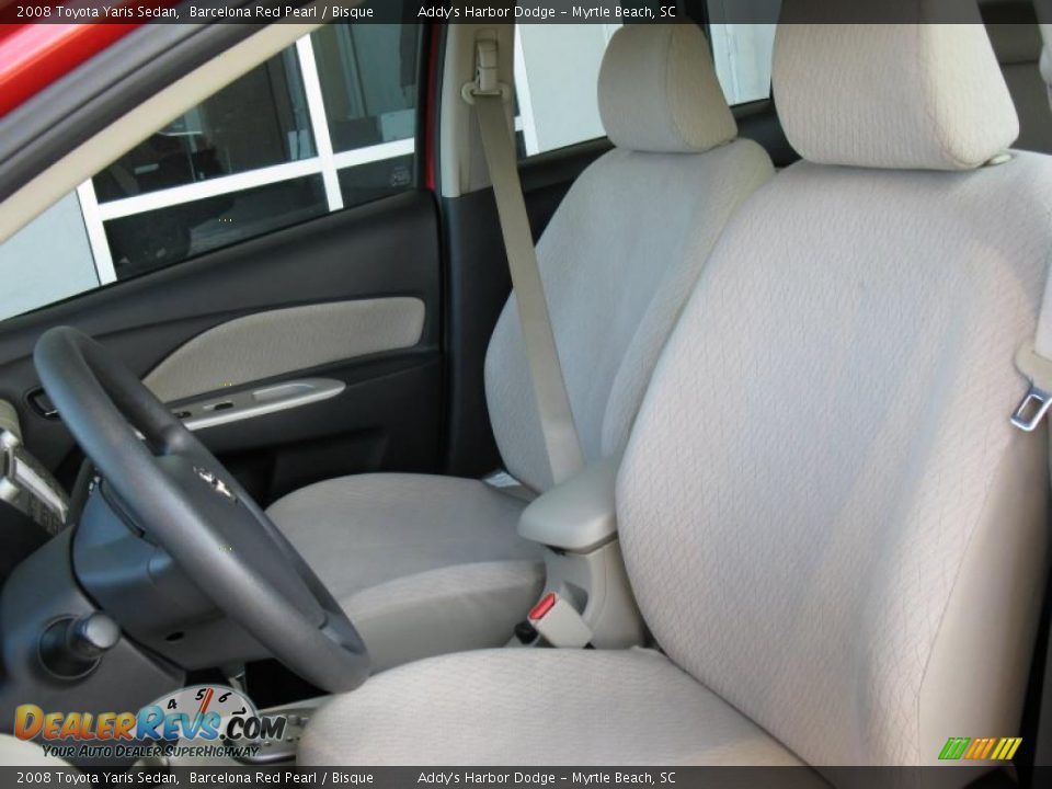 2008 Toyota Yaris Sedan Barcelona Red Pearl / Bisque Photo #9