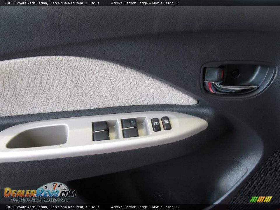 2008 Toyota Yaris Sedan Barcelona Red Pearl / Bisque Photo #10