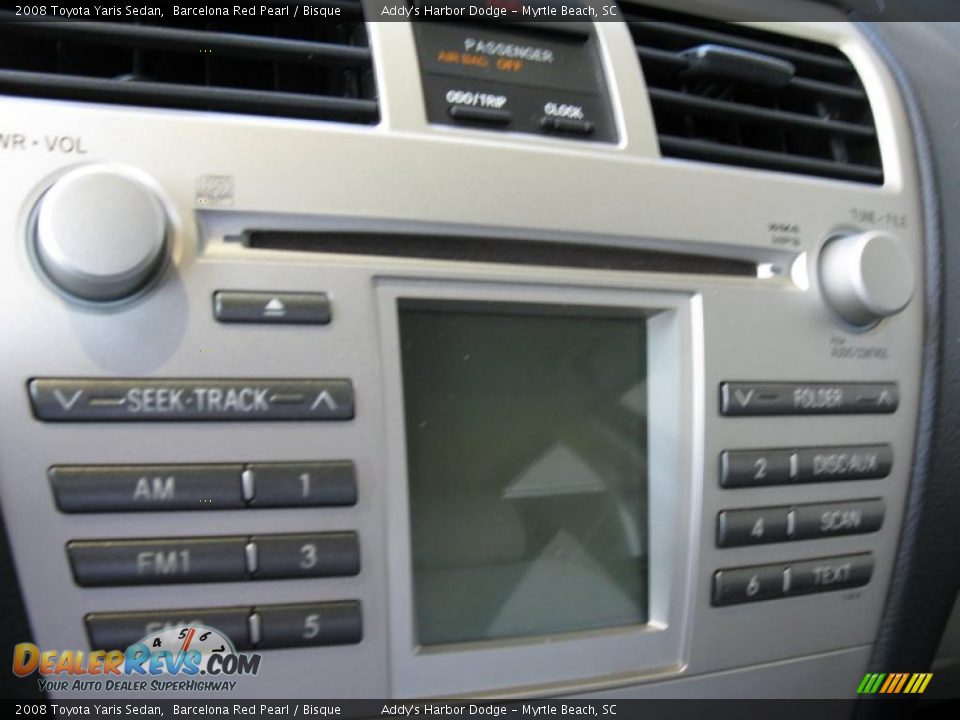 2008 Toyota Yaris Sedan Barcelona Red Pearl / Bisque Photo #15