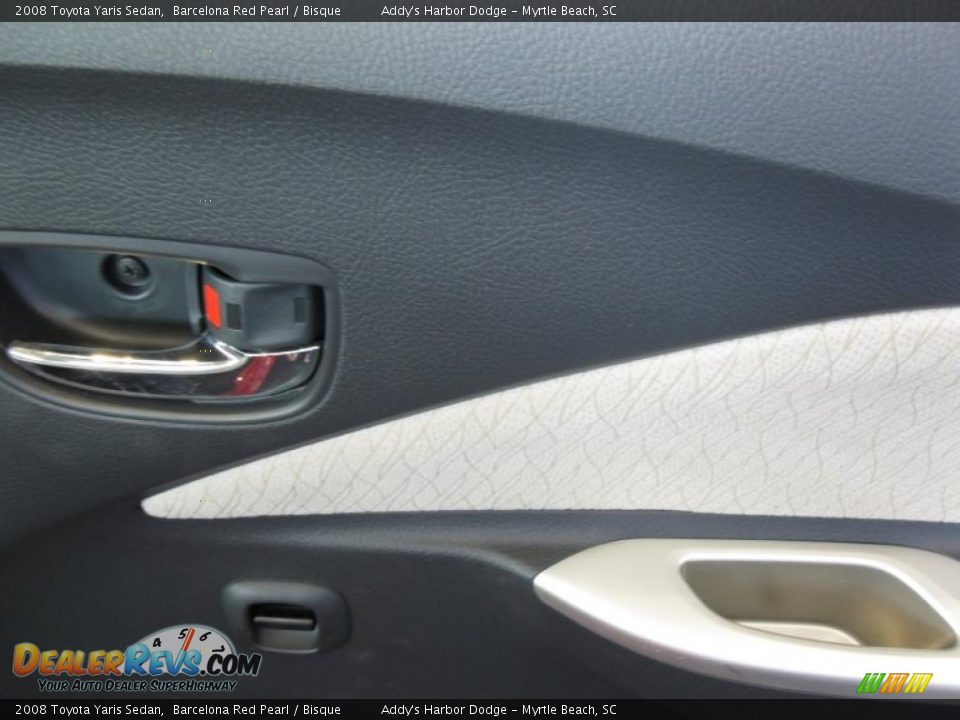 2008 Toyota Yaris Sedan Barcelona Red Pearl / Bisque Photo #21