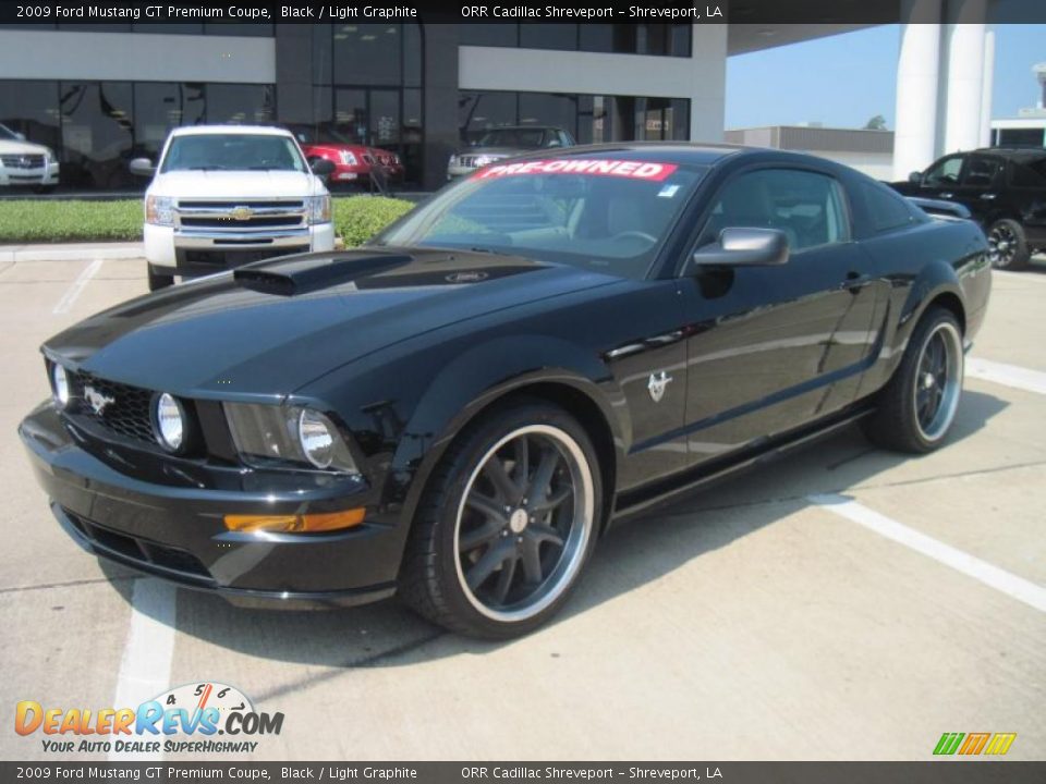 2009 Ford Mustang GT Premium Coupe Black / Light Graphite Photo #1