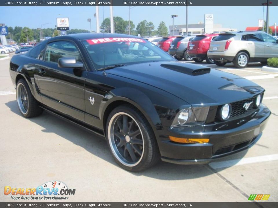 2009 Ford Mustang GT Premium Coupe Black / Light Graphite Photo #2