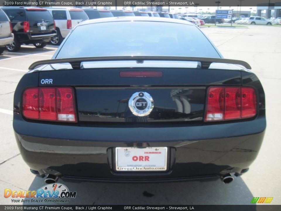 2009 Ford Mustang GT Premium Coupe Black / Light Graphite Photo #6
