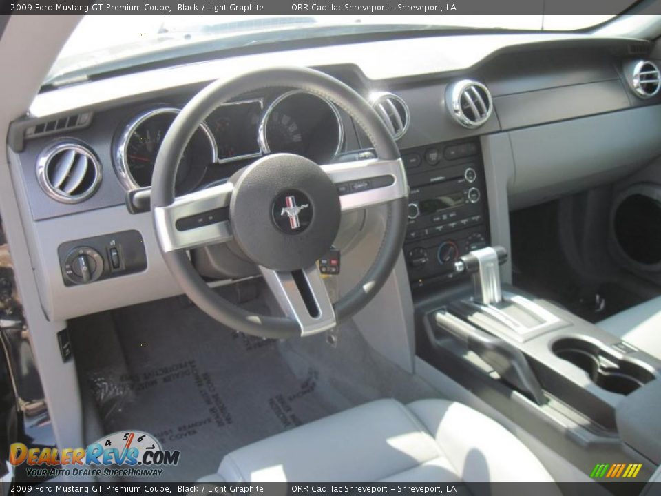 2009 Ford Mustang GT Premium Coupe Black / Light Graphite Photo #9