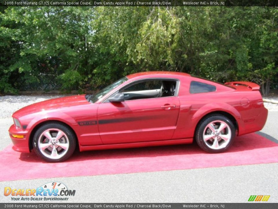 2008 Ford Mustang GT/CS California Special Coupe Dark Candy Apple Red / Charcoal Black/Dove Photo #2
