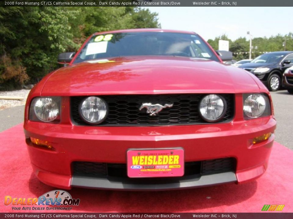 2008 Ford Mustang GT/CS California Special Coupe Dark Candy Apple Red / Charcoal Black/Dove Photo #6