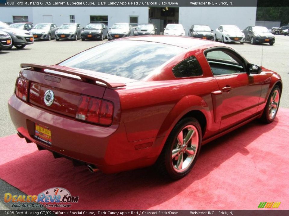 2008 Ford Mustang GT/CS California Special Coupe Dark Candy Apple Red / Charcoal Black/Dove Photo #8