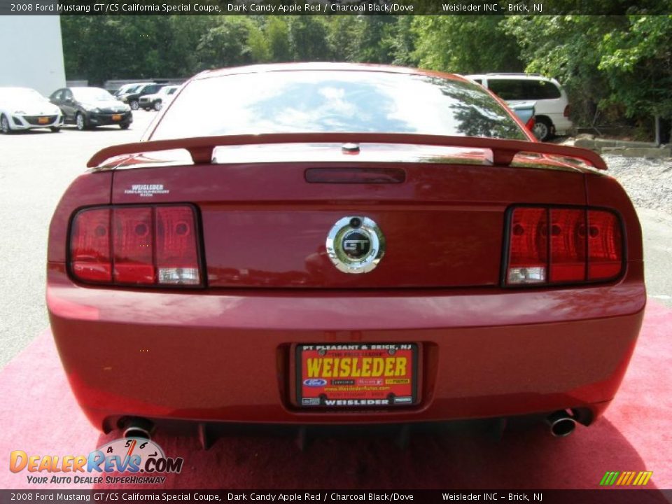 2008 Ford Mustang GT/CS California Special Coupe Dark Candy Apple Red / Charcoal Black/Dove Photo #9