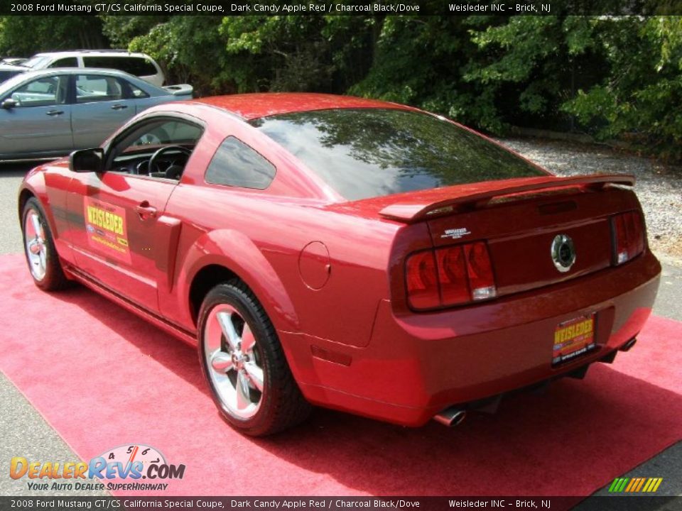 2008 Ford Mustang GT/CS California Special Coupe Dark Candy Apple Red / Charcoal Black/Dove Photo #10