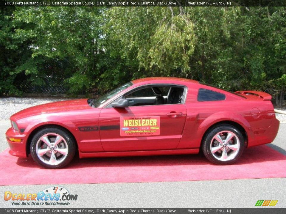 2008 Ford Mustang GT/CS California Special Coupe Dark Candy Apple Red / Charcoal Black/Dove Photo #11