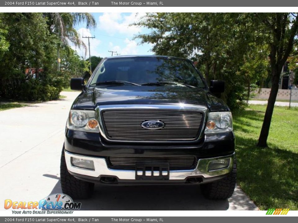 2004 Ford F150 Lariat SuperCrew 4x4 Black / Tan Photo #18