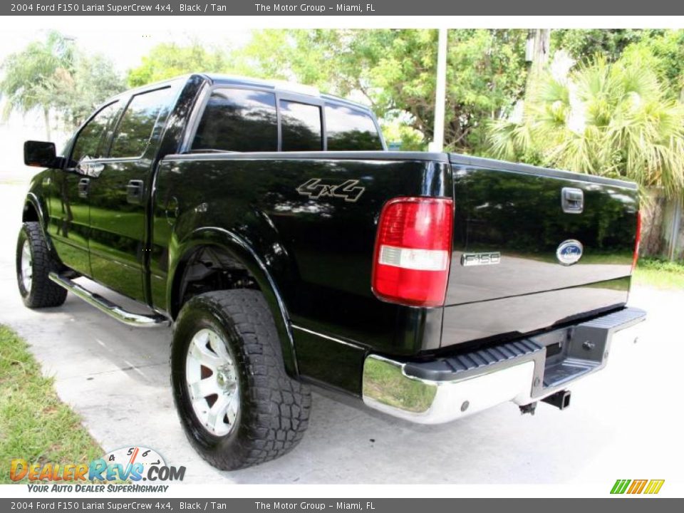 2004 Ford F150 Lariat SuperCrew 4x4 Black / Tan Photo #21