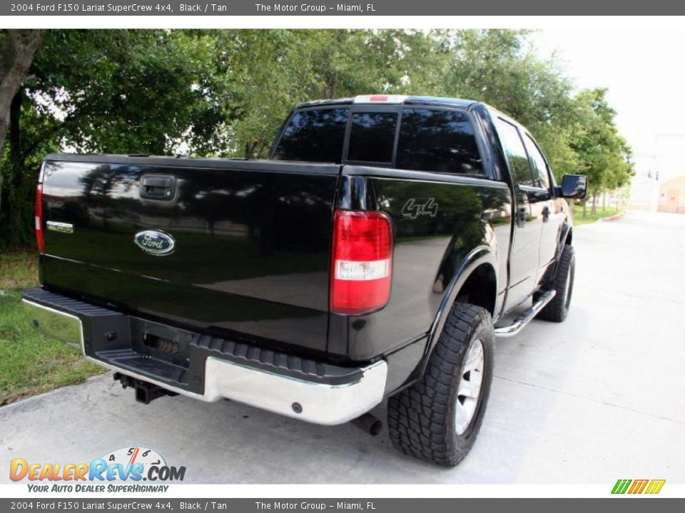 2004 Ford F150 Lariat SuperCrew 4x4 Black / Tan Photo #22