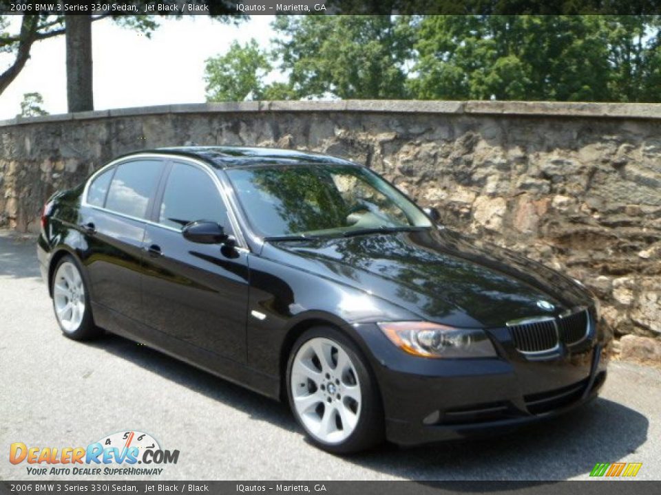 2006 BMW 3 Series 330i Sedan Jet Black / Black Photo #1