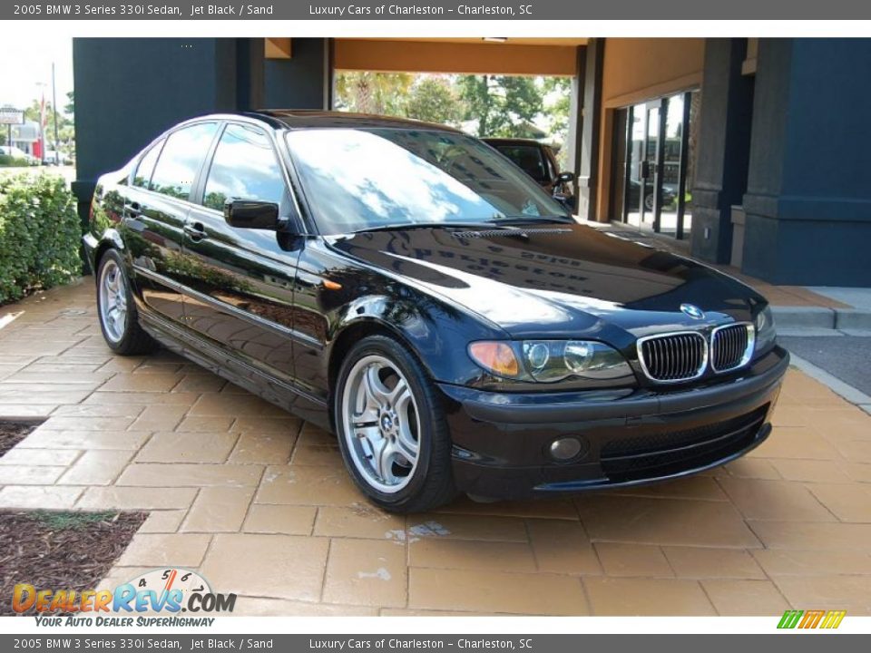 2005 BMW 3 Series 330i Sedan Jet Black / Sand Photo #2