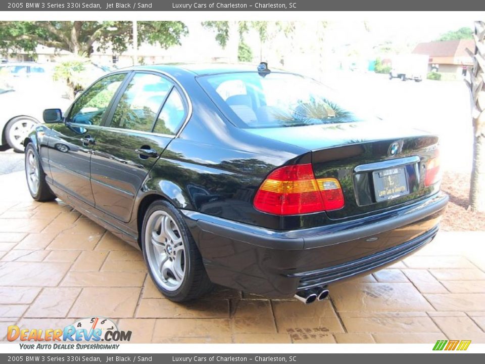 2005 BMW 3 Series 330i Sedan Jet Black / Sand Photo #5