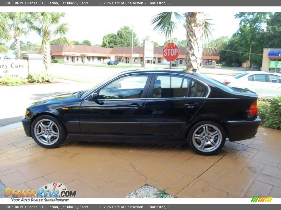 2005 BMW 3 Series 330i Sedan Jet Black / Sand Photo #6