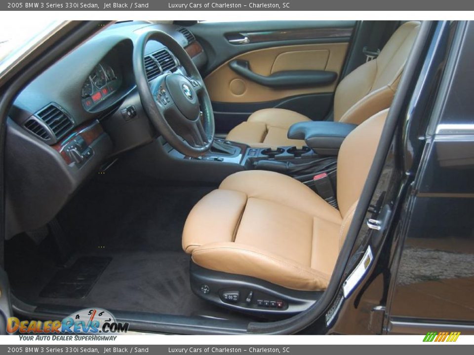 2005 BMW 3 Series 330i Sedan Jet Black / Sand Photo #10