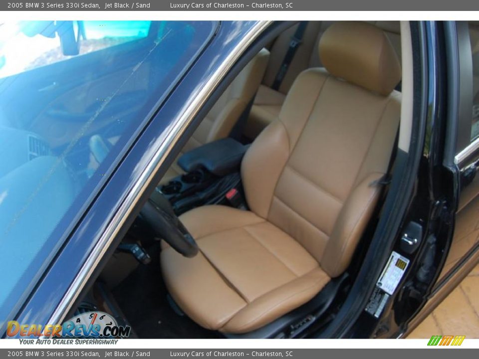 2005 BMW 3 Series 330i Sedan Jet Black / Sand Photo #11