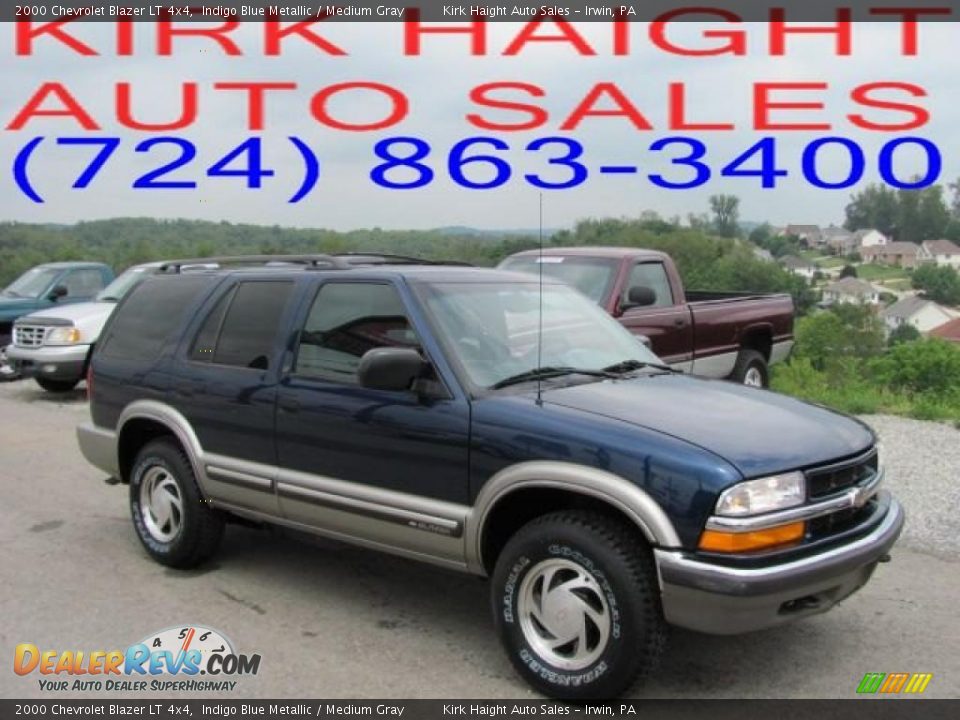 2000 Chevrolet Blazer LT 4x4 Indigo Blue Metallic / Medium Gray Photo #1